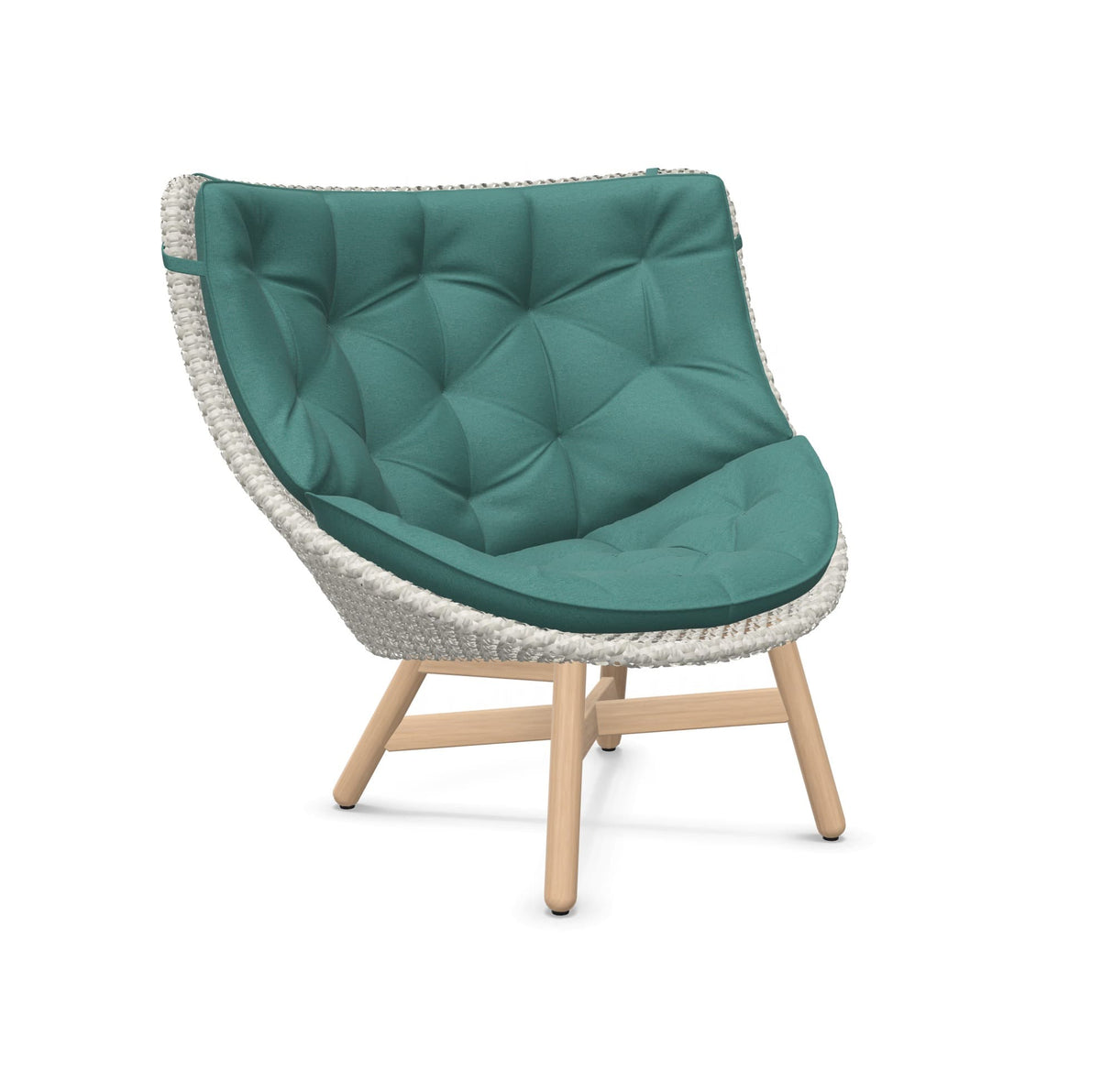 DEDON MBRACE Hochlehner Teak inkl. Gesamtauflage