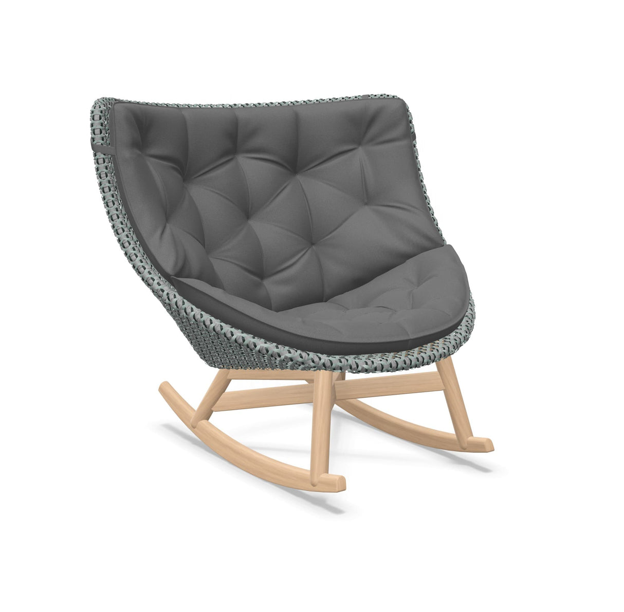 DEDON MBRACE Schaukelstuhl Teak Gestell - Geflecht Baltic