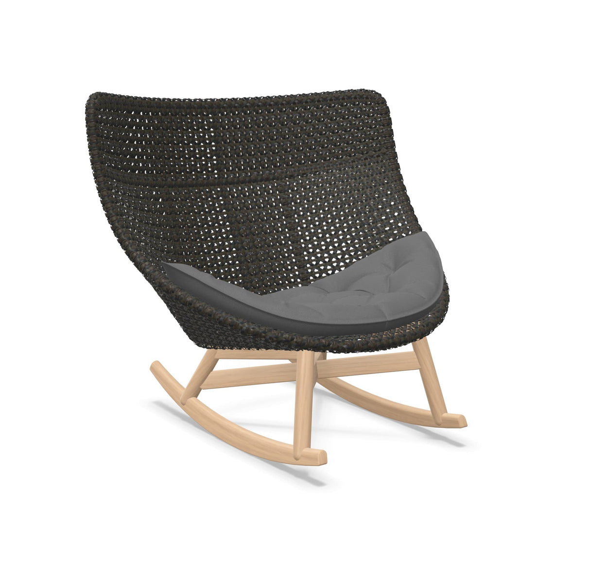 DEDON MBRACE Schaukelstuhl Teak Gestell - Geflecht Arabica