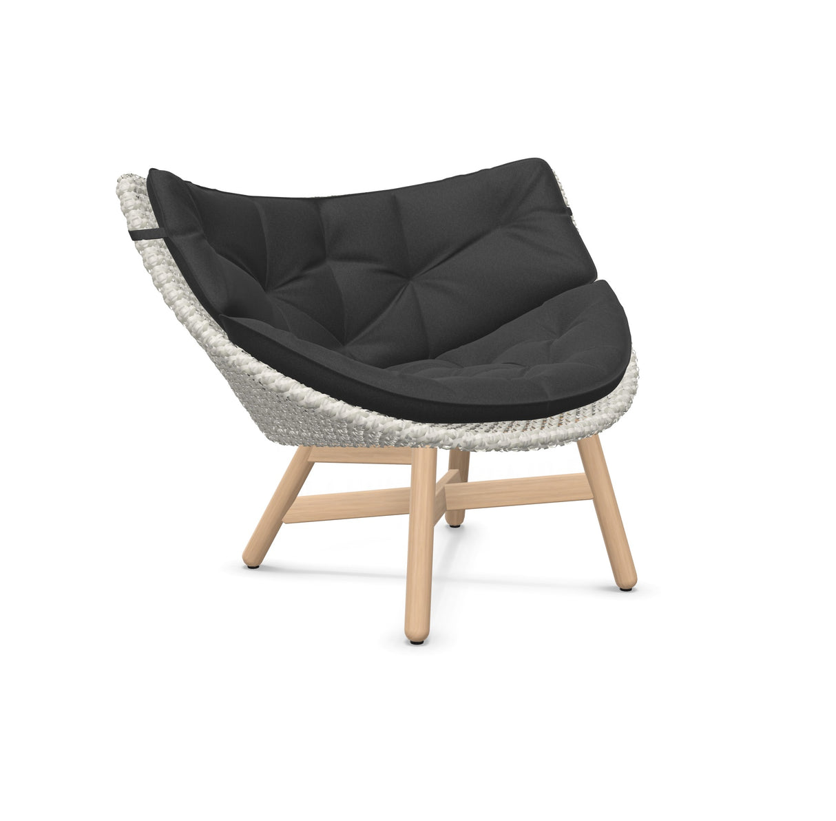 DEDON MBRACE Lounge Sessel Teak Gestell - Geflecht Sea Salt