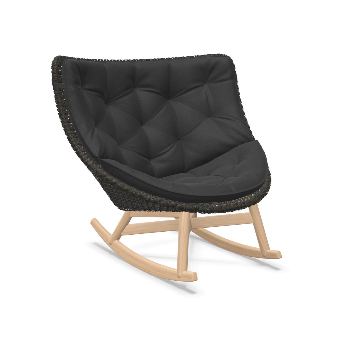DEDON MBRACE Schaukelstuhl Teak Gestell - Geflecht Arabica