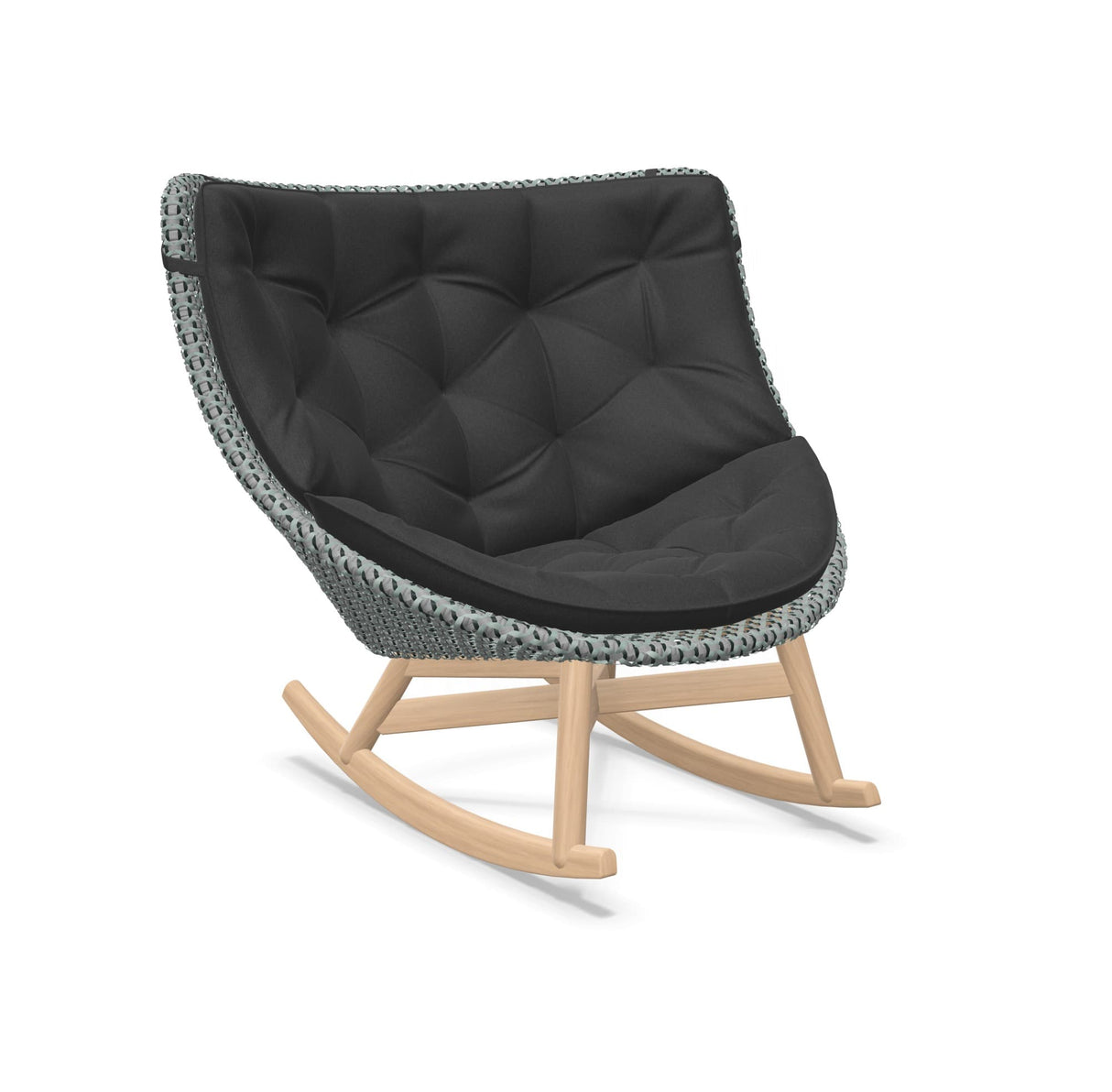 DEDON MBRACE Schaukelstuhl Teak Gestell - Geflecht Baltic