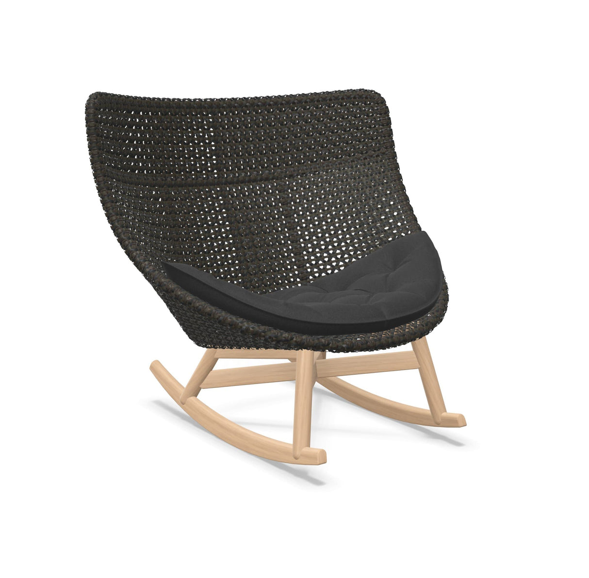DEDON MBRACE Schaukelstuhl Teak Gestell - Geflecht Arabica
