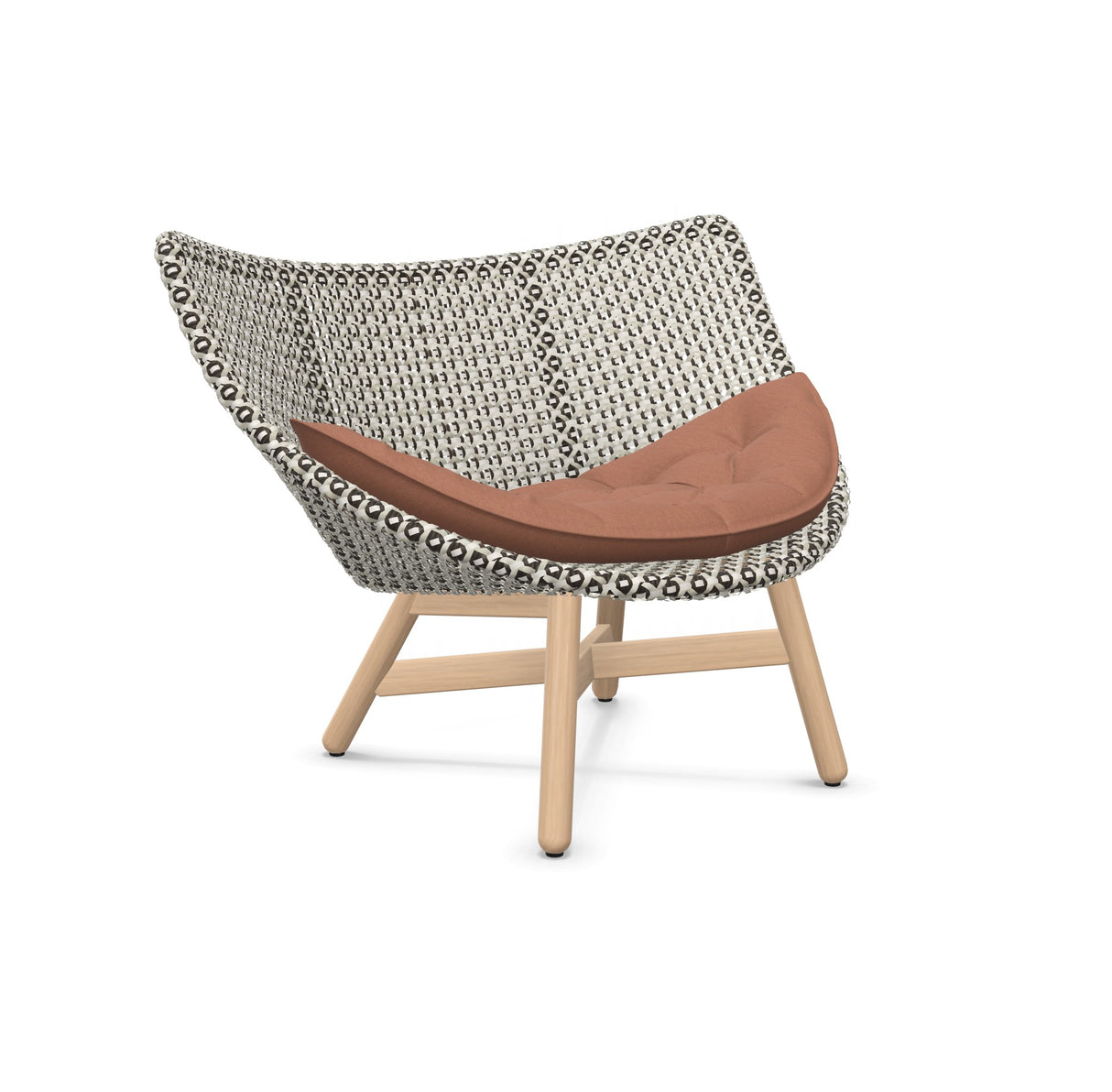 DEDON MBRACE Lounge Sessel Teak Gestell - Geflecht Pepper
