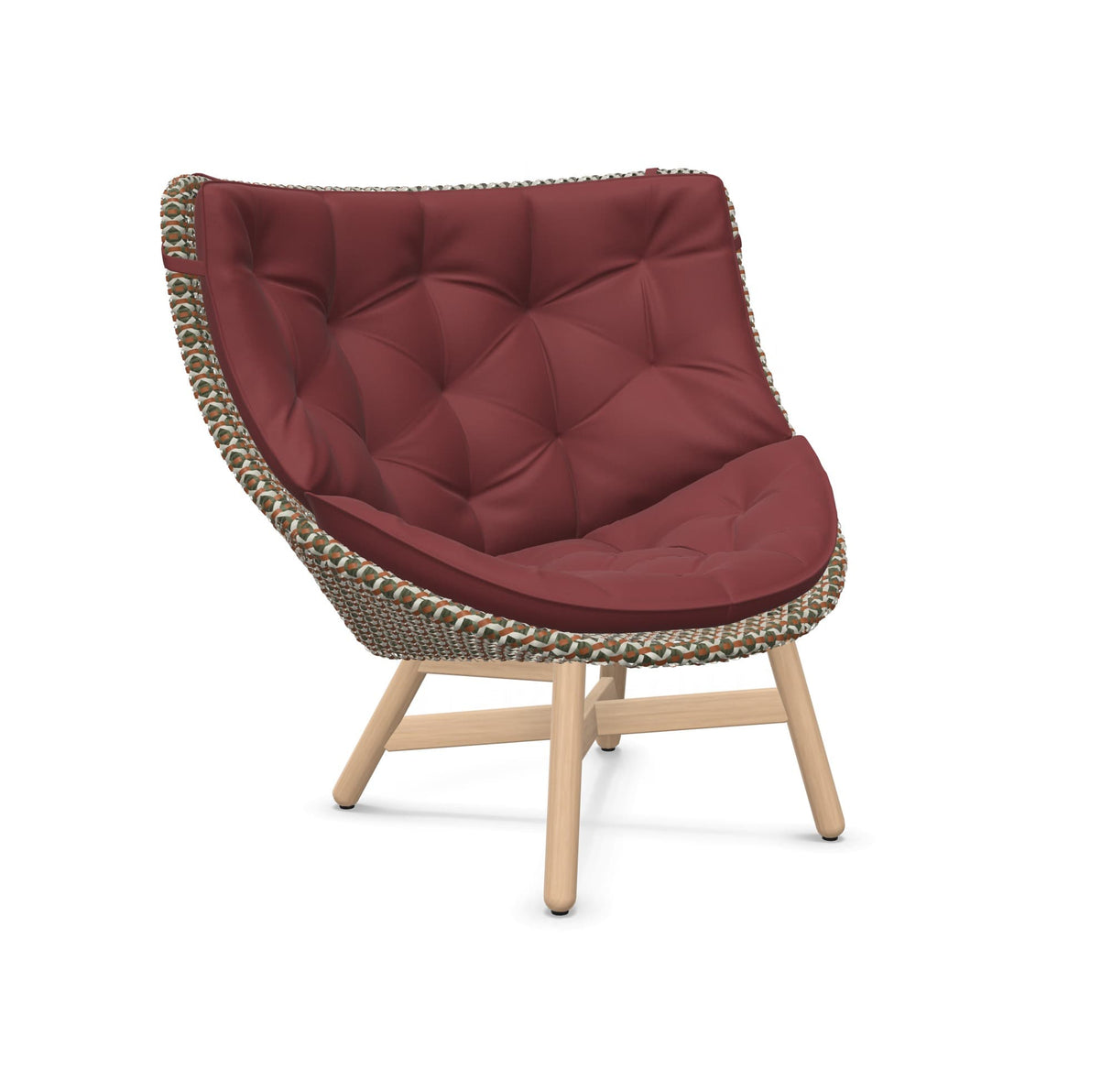 DEDON MBRACE Hochlehner Teak Gestell - Geflecht Chestnut