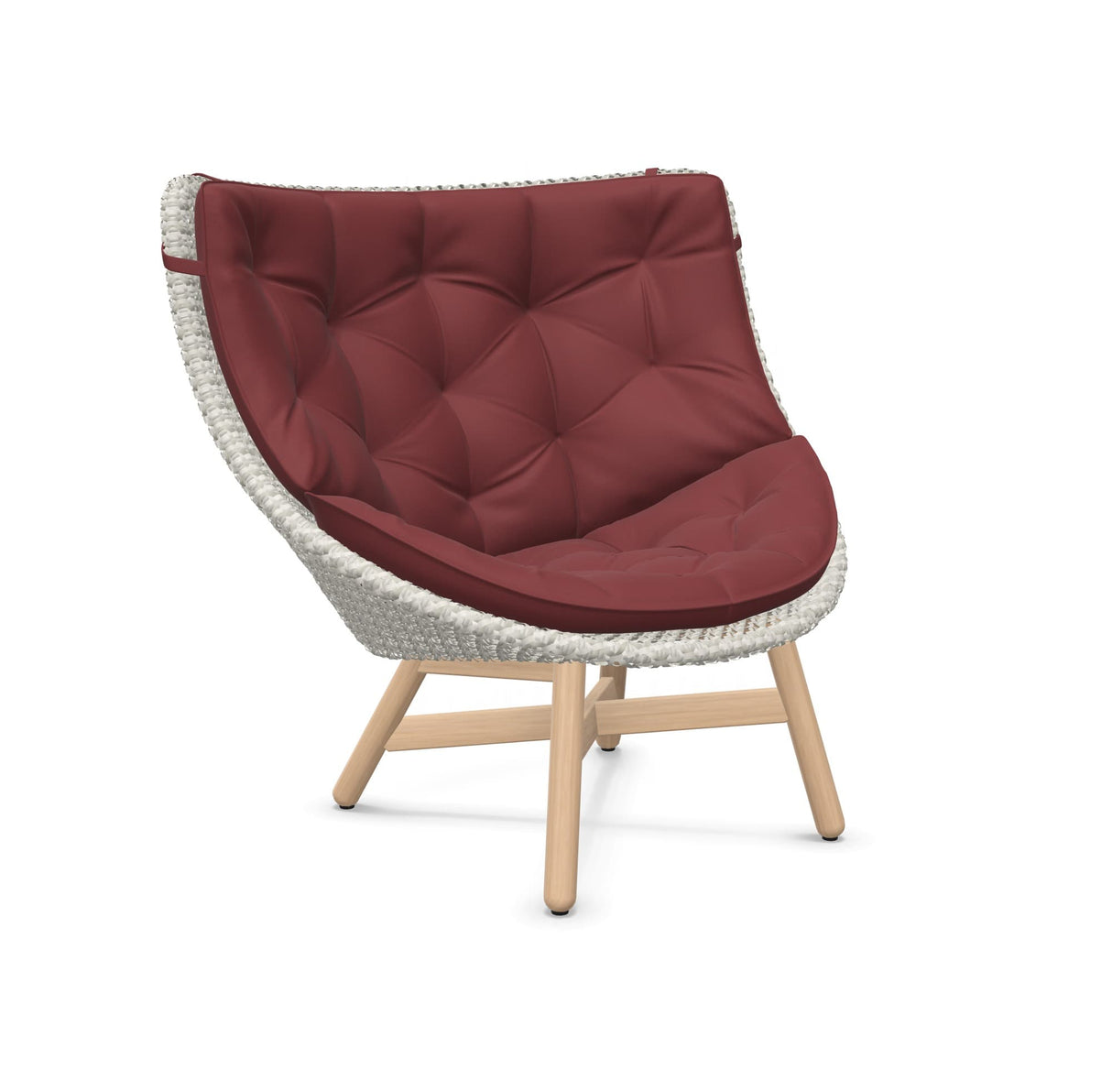 DEDON MBRACE Hochlehner Teak Gestell - Geflecht Sea Salt