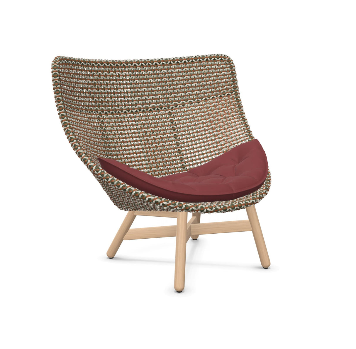 DEDON MBRACE Hochlehner Teak Gestell - Geflecht Chestnut