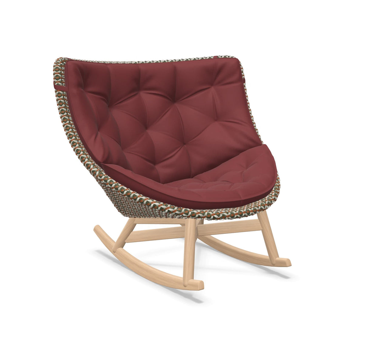 DEDON MBRACE Schaukelstuhl Teak Gestell - Geflecht Chestnut
