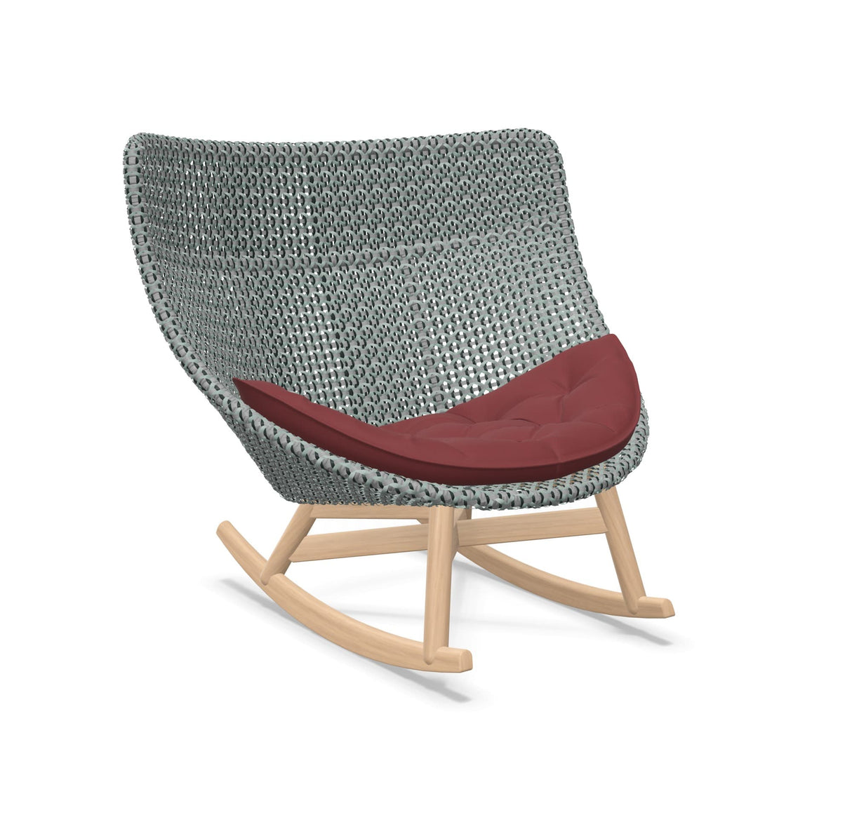 DEDON MBRACE Schaukelstuhl Teak Gestell - Geflecht Baltic