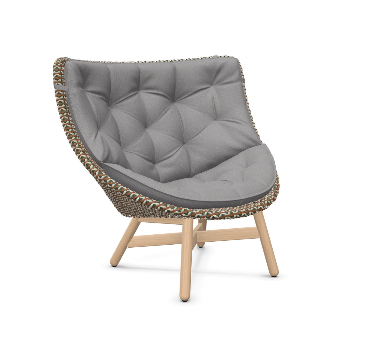 DEDON MBRACE Hochlehner Teak Gestell - Geflecht Chestnut