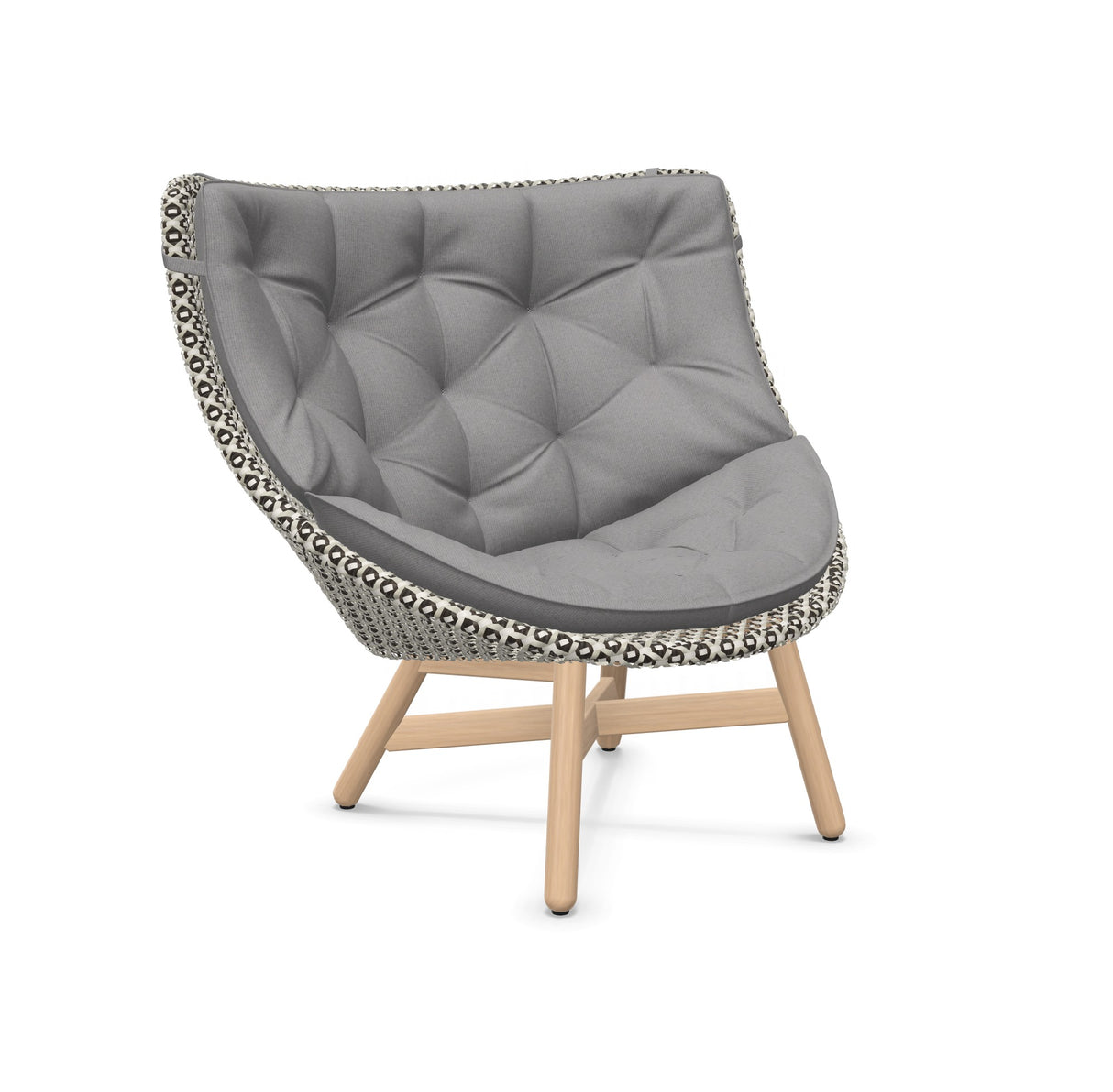 DEDON MBRACE Hochlehner Teak Gestell - Geflecht Pepper