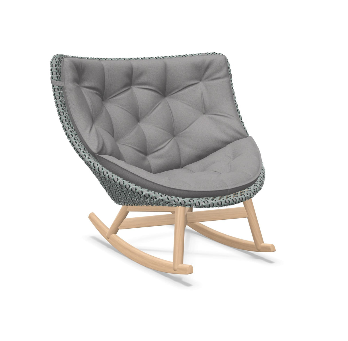 DEDON MBRACE Schaukelstuhl Teak Gestell - Geflecht Baltic