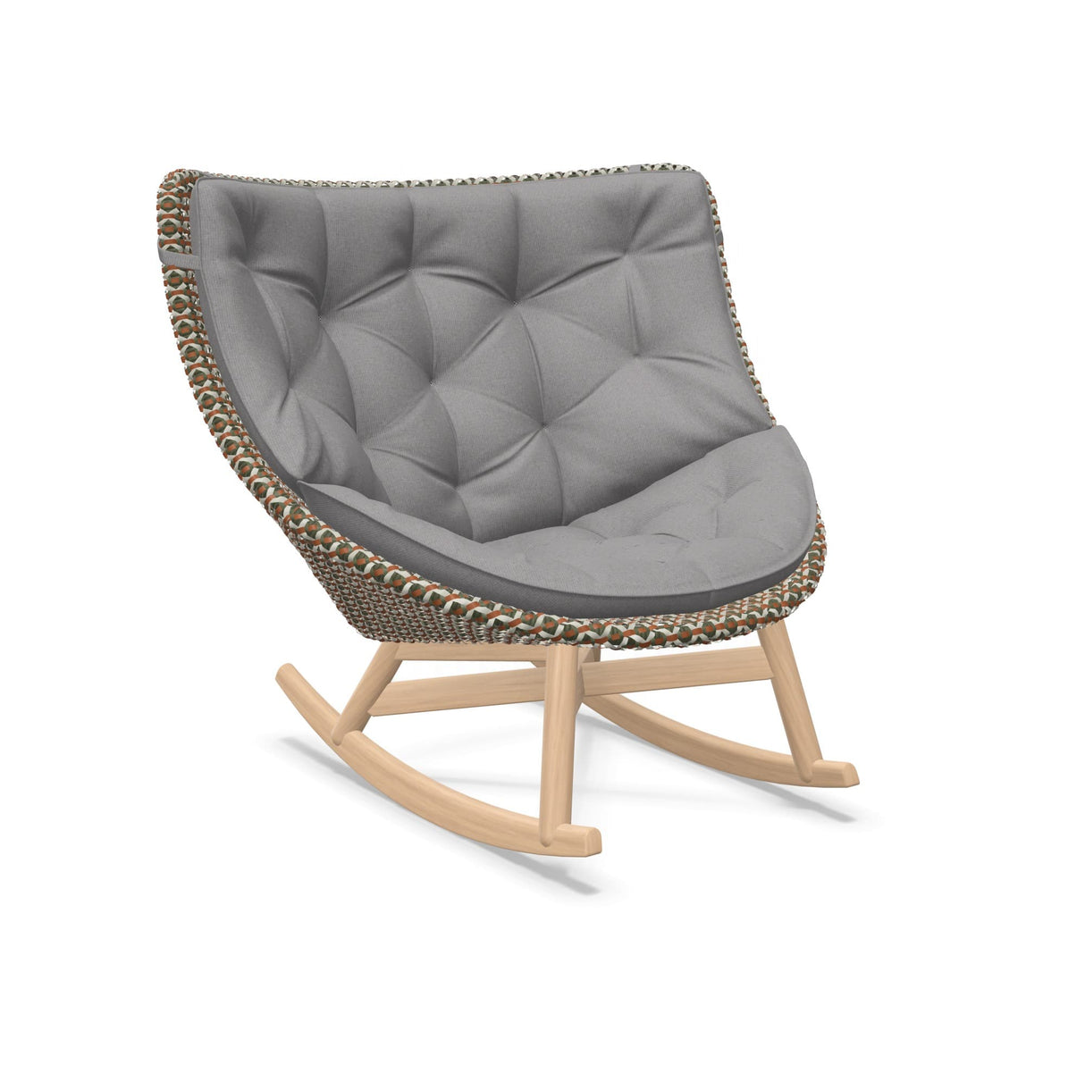 DEDON MBRACE Schaukelstuhl Teak Gestell - Geflecht Chestnut