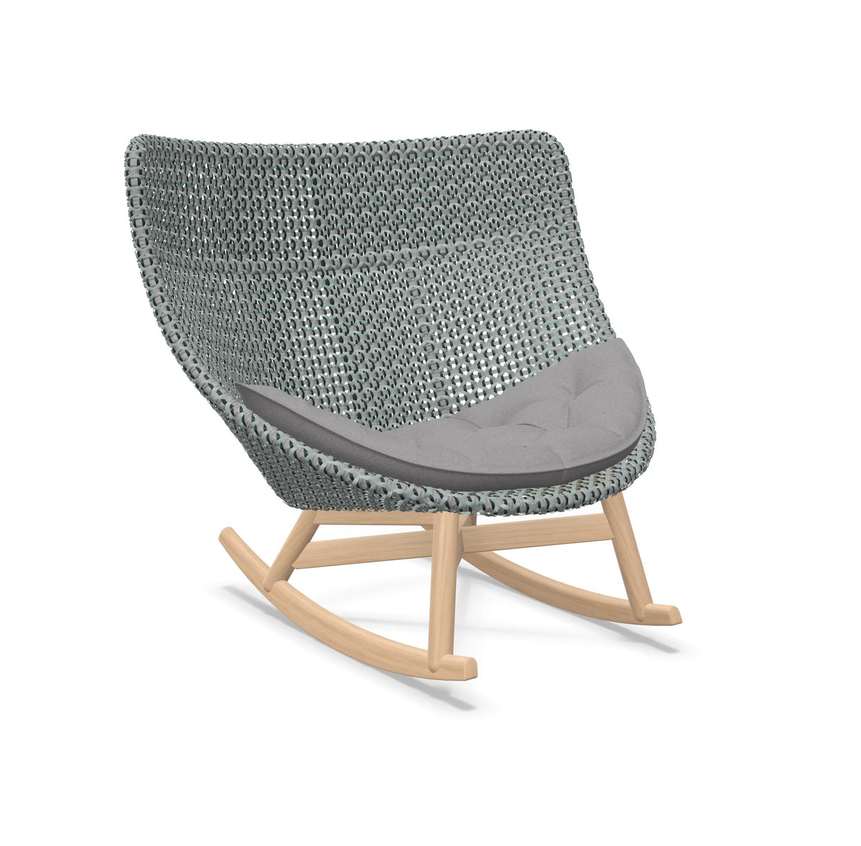 DEDON MBRACE Schaukelstuhl Teak Gestell - Geflecht Baltic