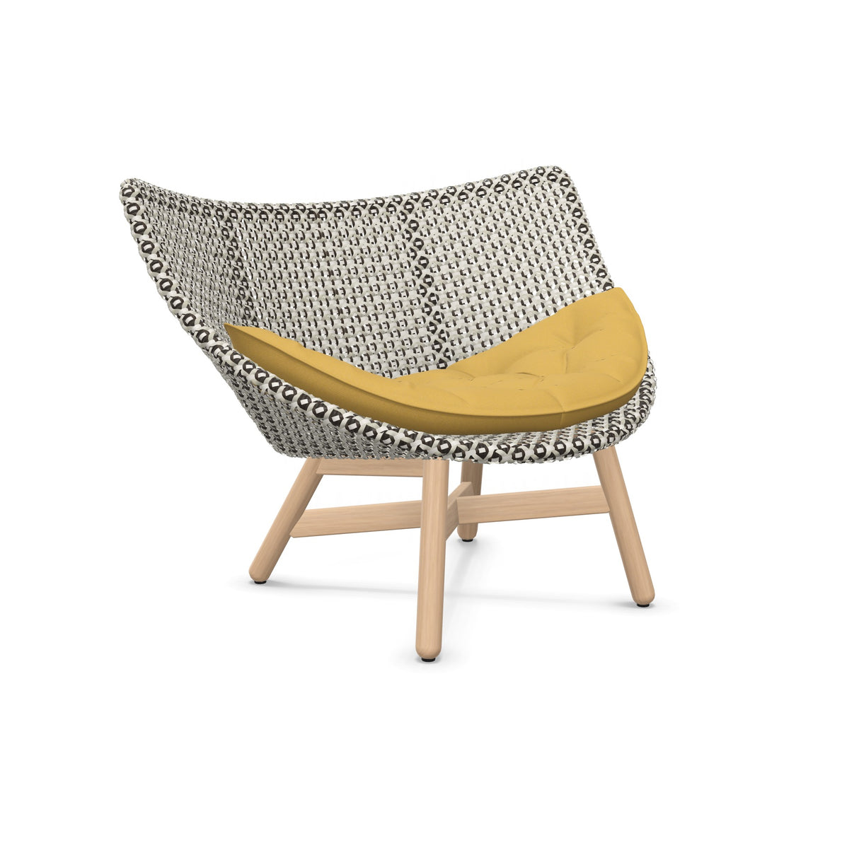 DEDON MBRACE Lounge Sessel Teak Gestell - Geflecht Pepper