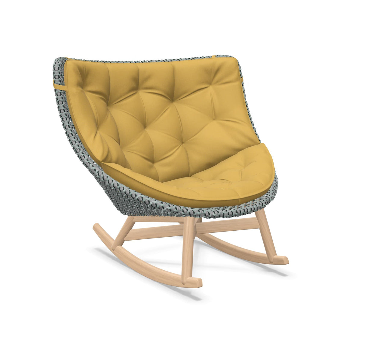 DEDON MBRACE Schaukelstuhl Teak Gestell - Geflecht Baltic