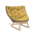 DEDON MBRACE Schaukelstuhl Teak Gestell - Geflecht Chestnut