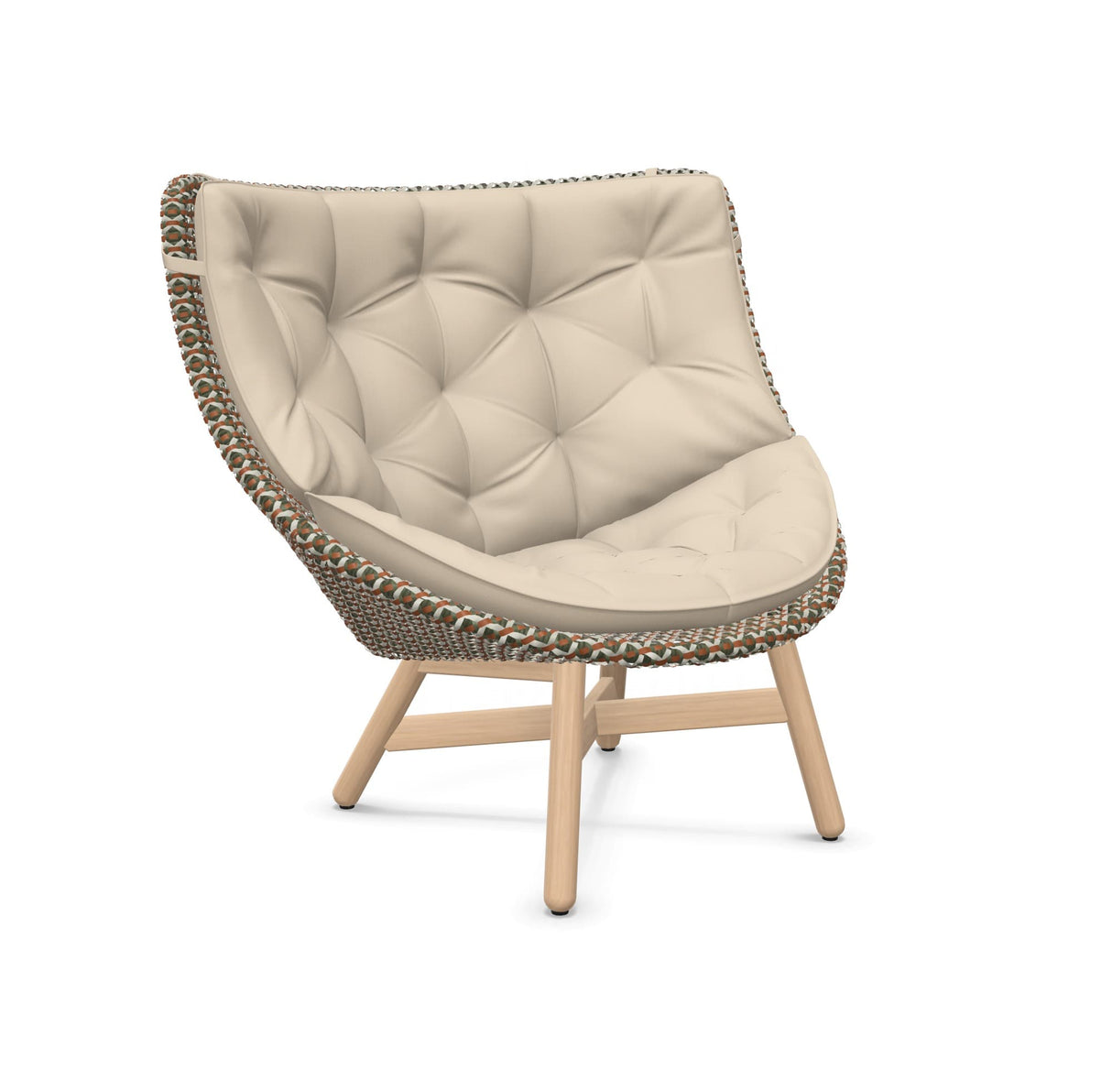 DEDON MBRACE Hochlehner Teak Gestell - Geflecht Chestnut