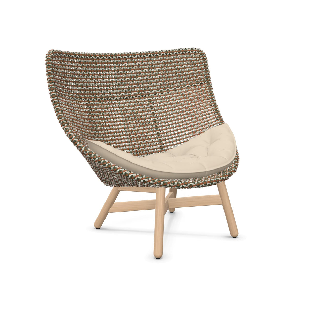 DEDON MBRACE Hochlehner Teak Gestell - Geflecht Chestnut