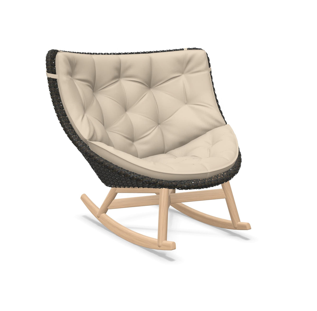 DEDON MBRACE Schaukelstuhl Teak Gestell - Geflecht Arabica