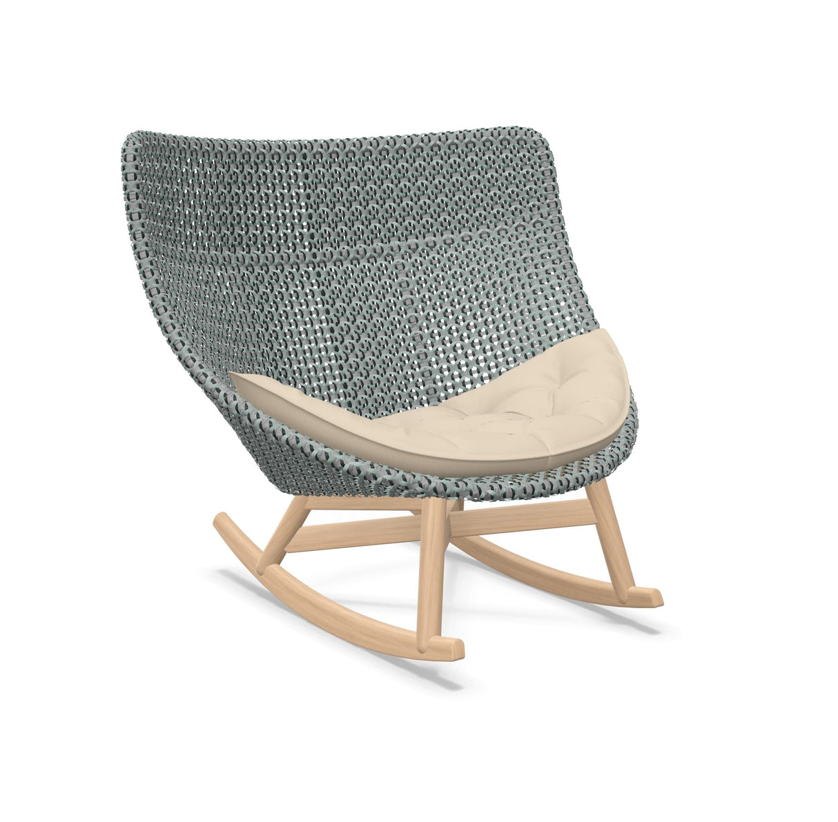 DEDON MBRACE Schaukelstuhl Teak Gestell - Geflecht Baltic