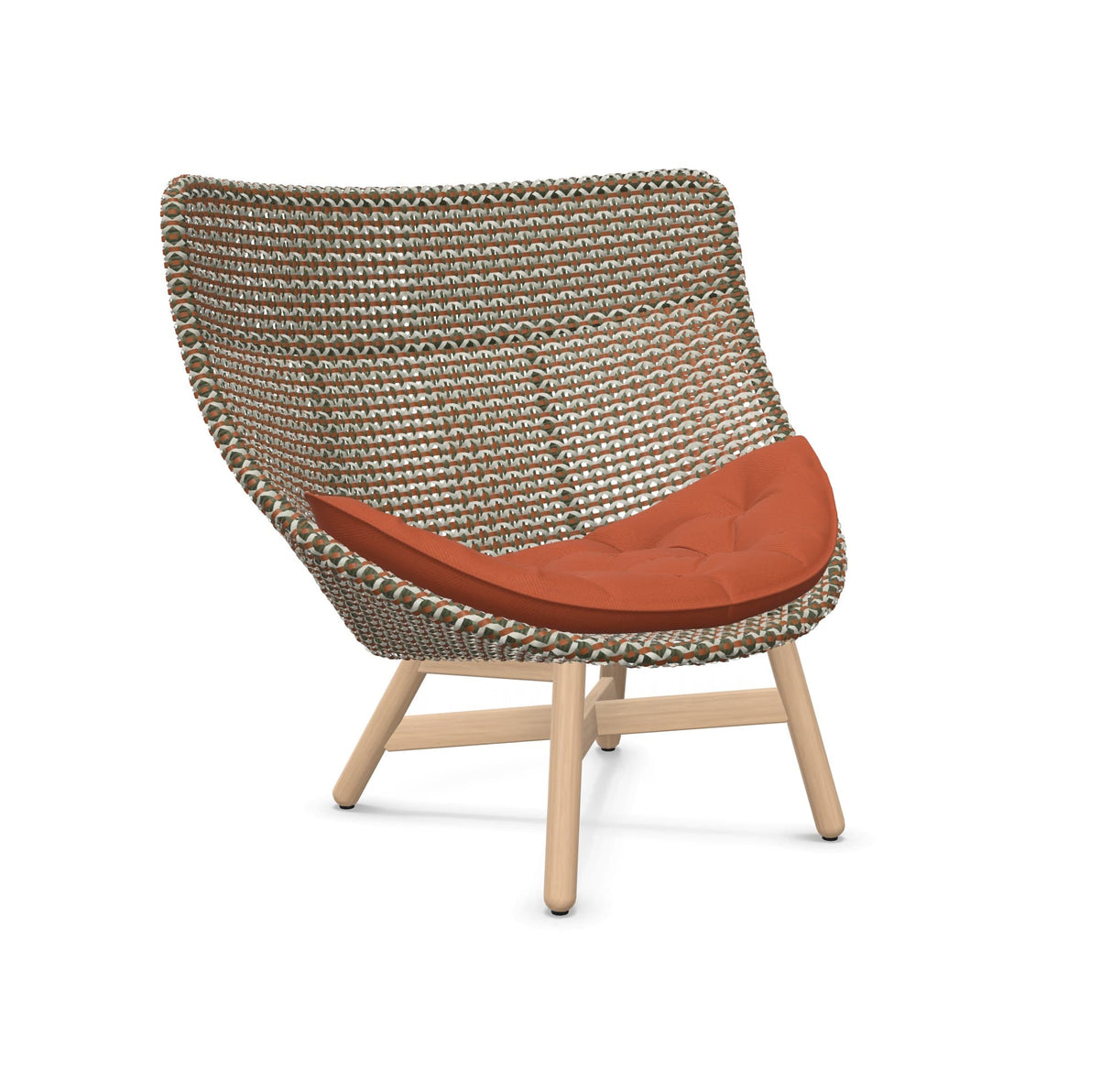 DEDON MBRACE Hochlehner Teak Gestell - Geflecht Chestnut