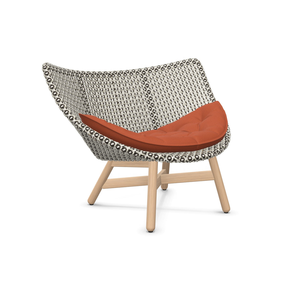 DEDON MBRACE Lounge Sessel Teak Gestell - Geflecht Pepper