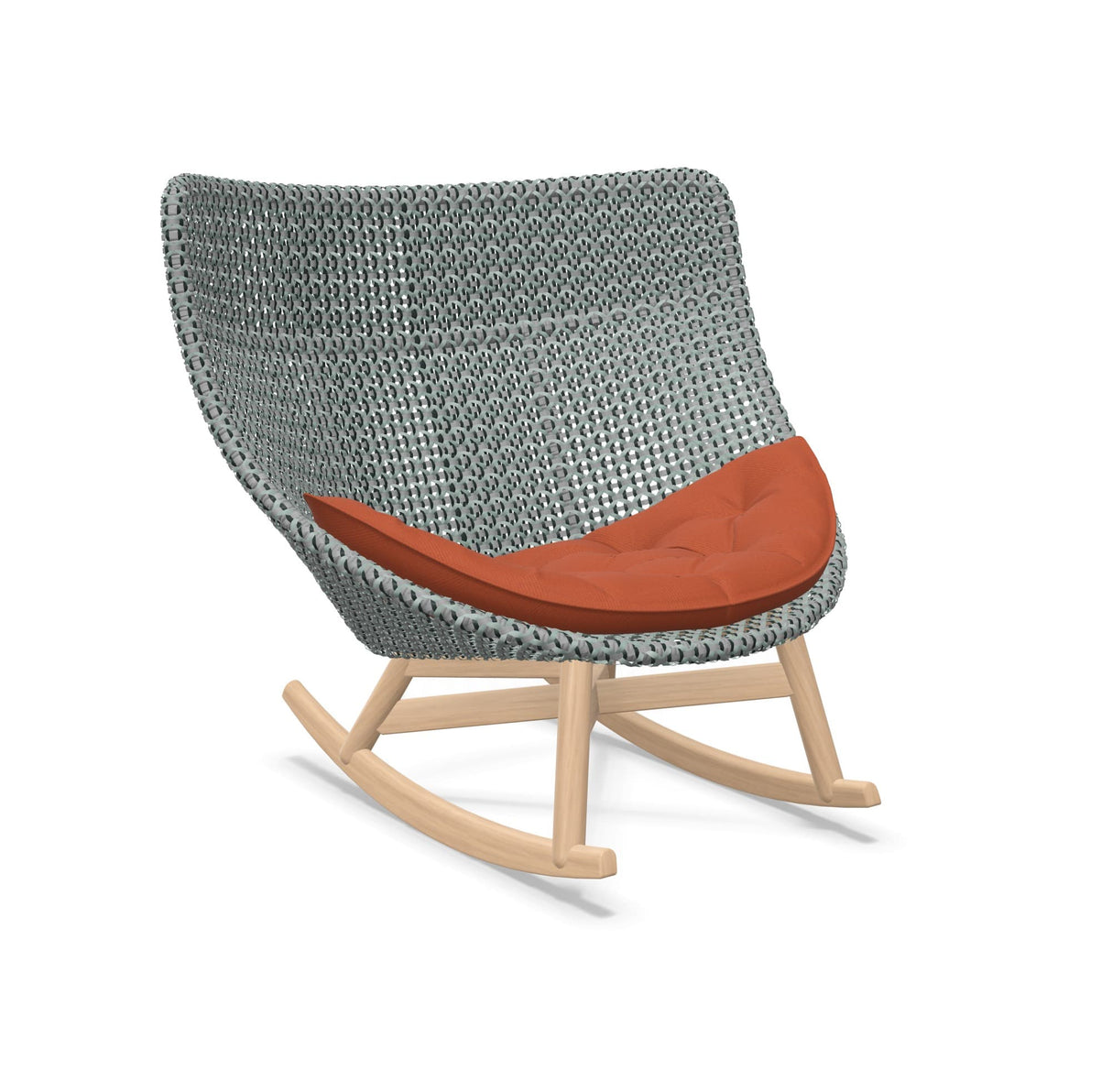 DEDON MBRACE Schaukelstuhl Teak Gestell - Geflecht Baltic