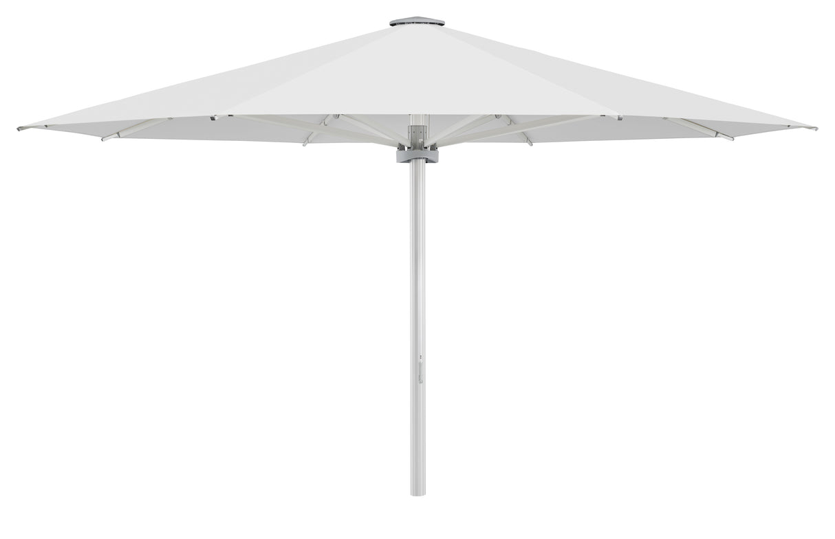 Glatz Großschirm - PALAZZO Style/E, Gestell Aluminium natureloxiert, mit Kurbel - rund