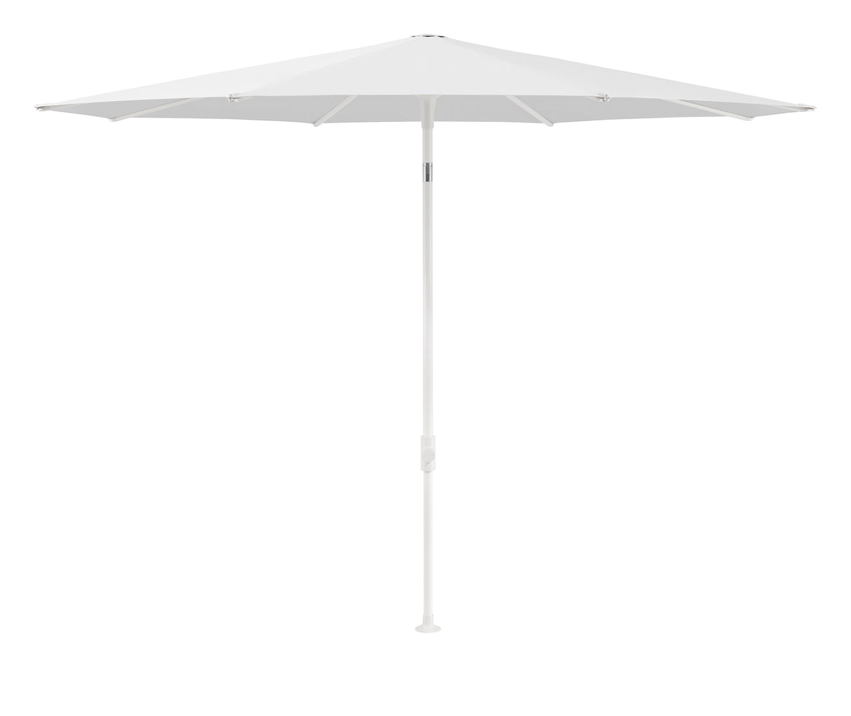 Glatz SMART Sonnenschirm matt weiss pulverbeschichtet - rund