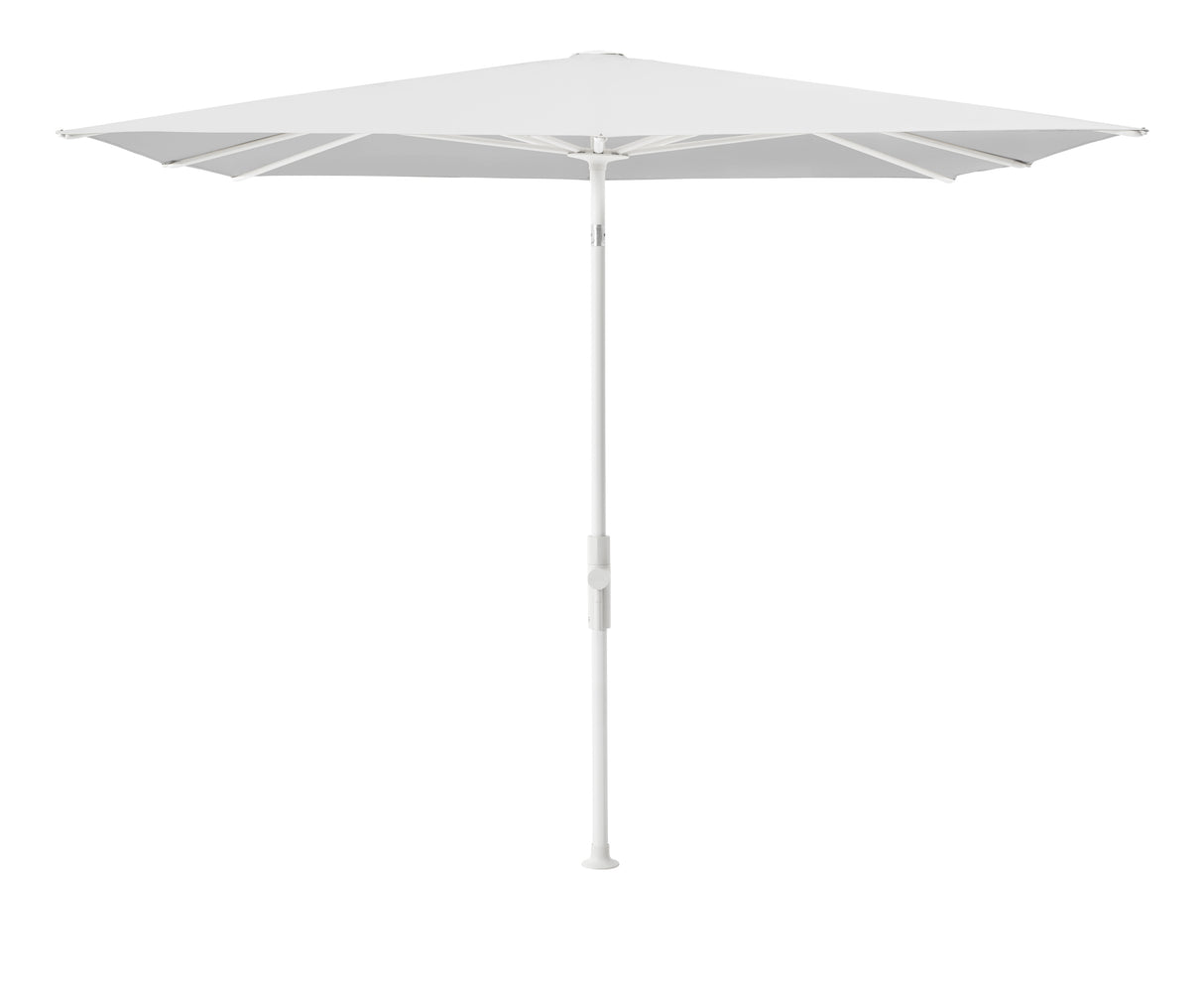 Glatz TWIST Sonnenschirm matt weiß pulverbeschichtet - quadratisch