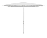 Glatz TWIST Sonnenschirm matt weiß pulverbeschichtet - quadratisch