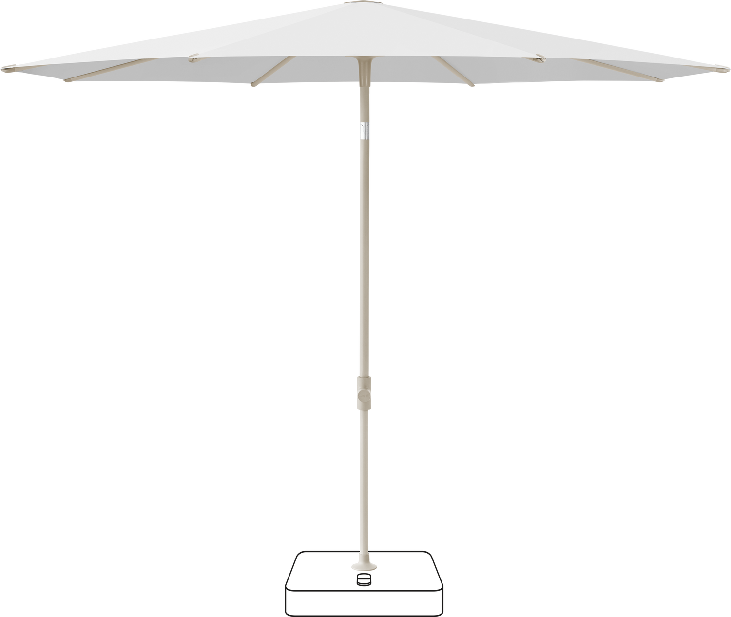 Glatz VITA Piana - Sonnenschirm - Gestell Aluminium, seidengrau oder anthrazit pulverbeschichtet, Ø 220, Ø 250 cm & Ø 300 cm