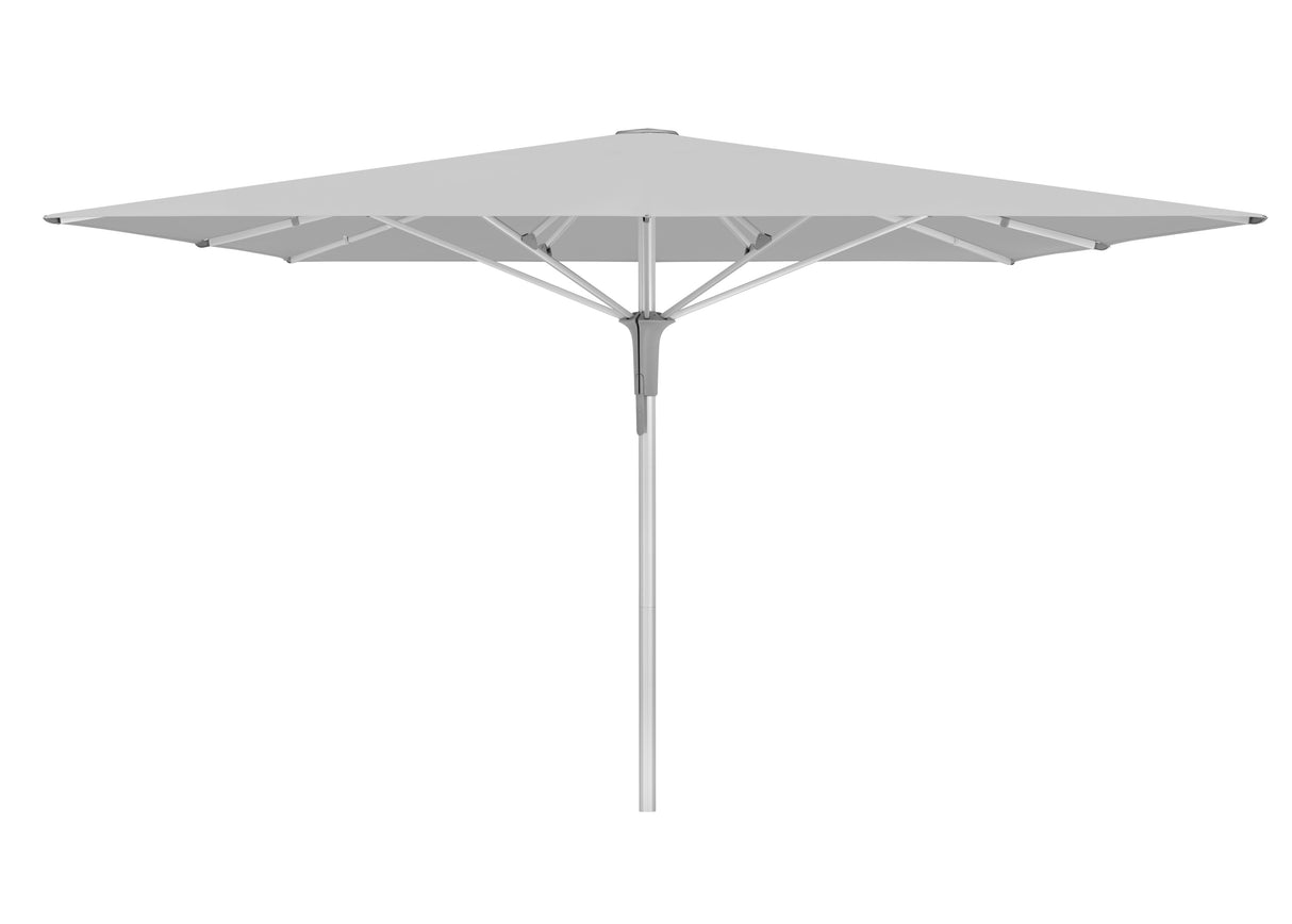 Glatz Gastronomieschirm - FORTELLO Pro, Gestell Aluminium natureloxiert, 350 x 350 cm / 400 x 400 cm / 400 x 300 cm,