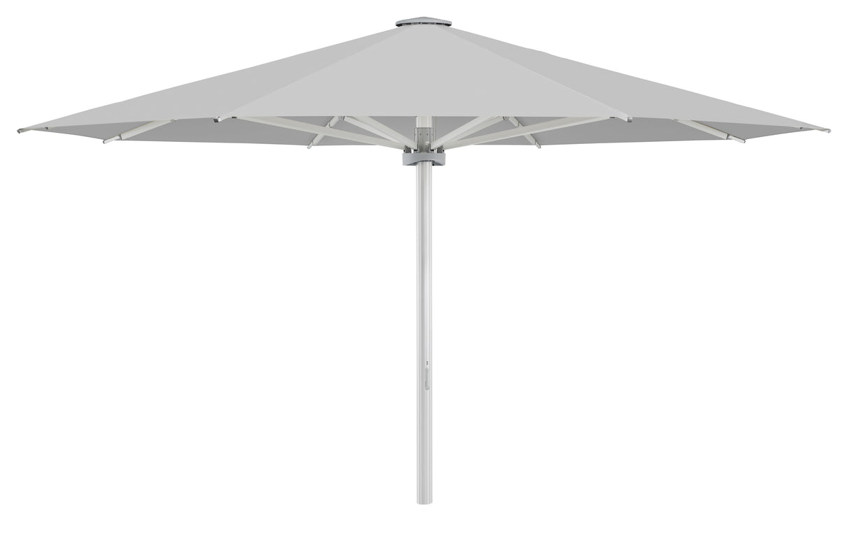 Glatz Großschirm - PALAZZO Style/E, Gestell Aluminium natureloxiert, mit Kurbel - rund