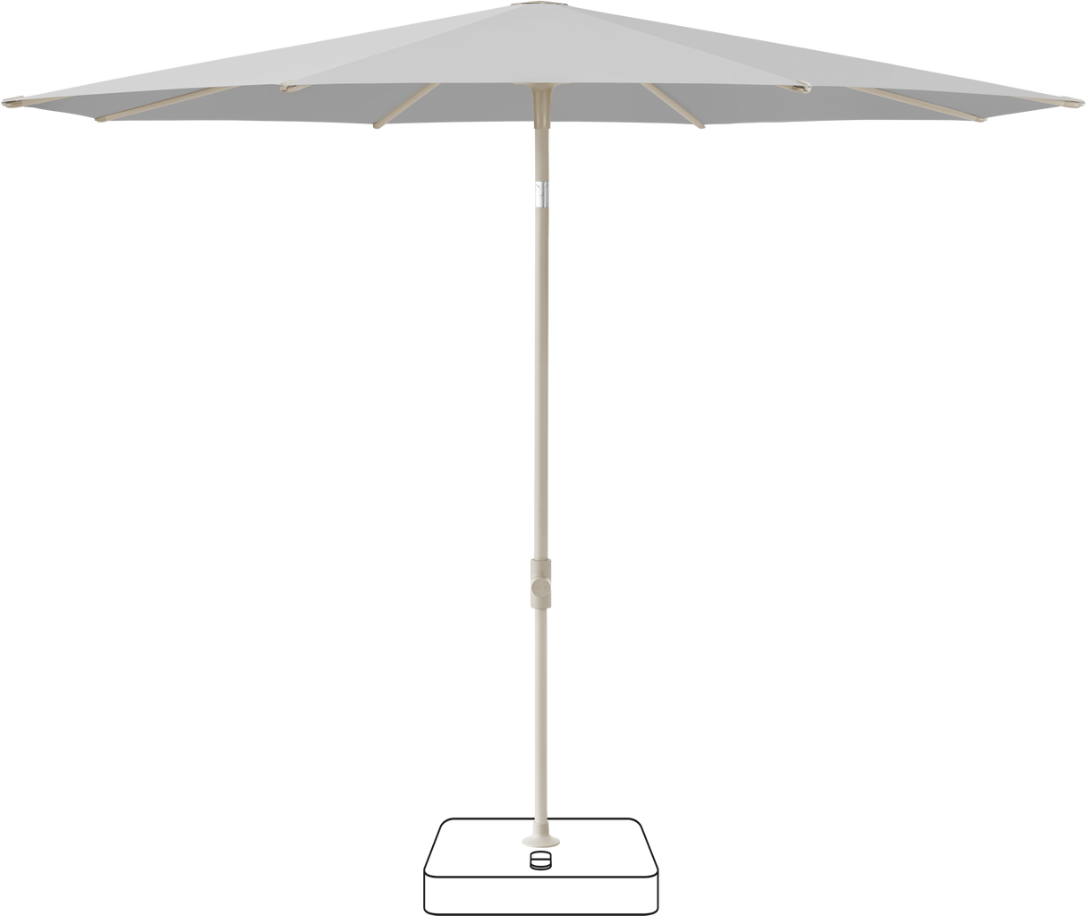 Glatz VITA Piana - Sonnenschirm - Gestell Aluminium, seidengrau oder anthrazit pulverbeschichtet, Ø 220, Ø 250 cm & Ø 300 cm