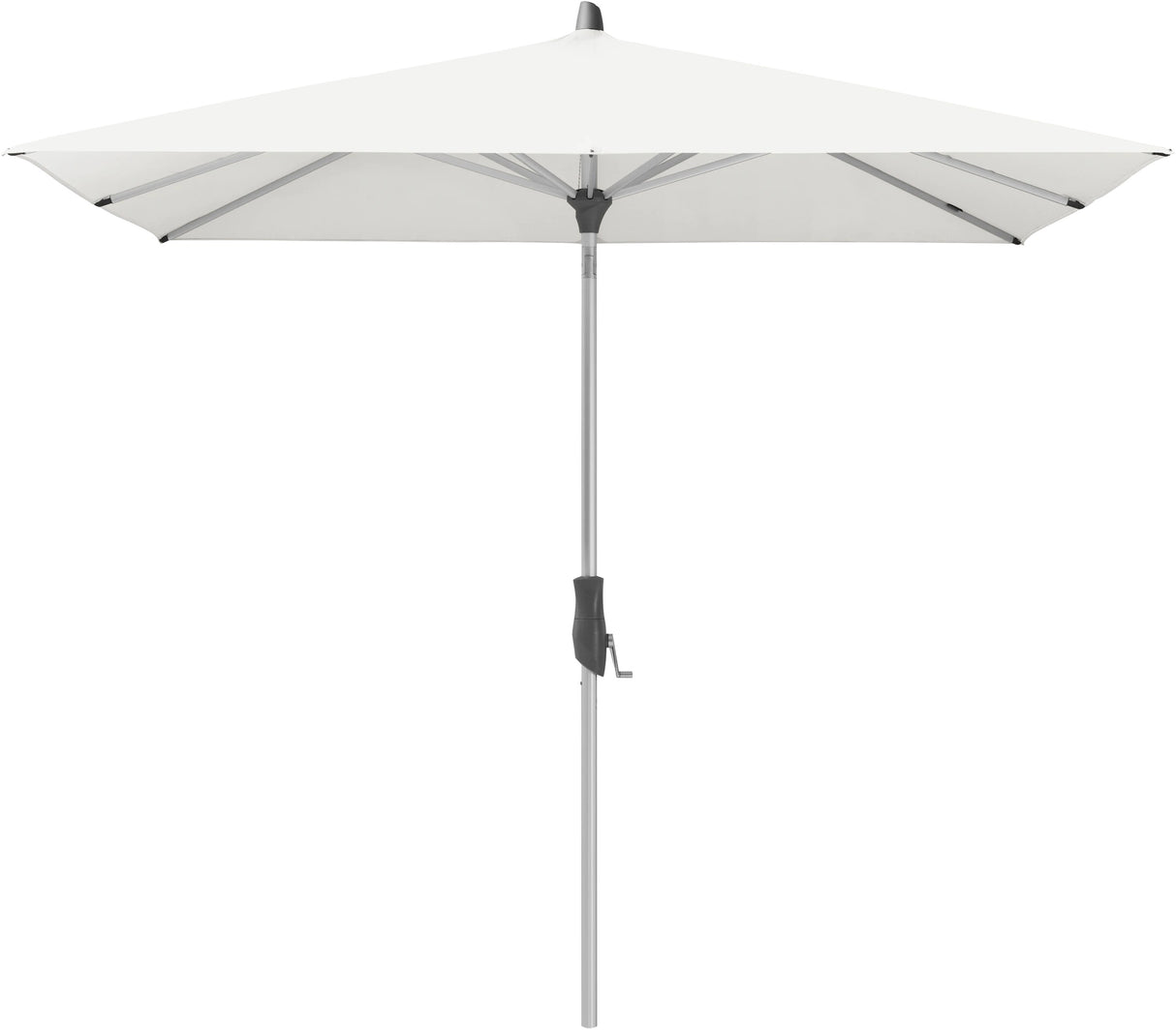 Glatz ALU-TWIST Sonnenschirm, Gestell Aluminium natureloxiert - quadratisch