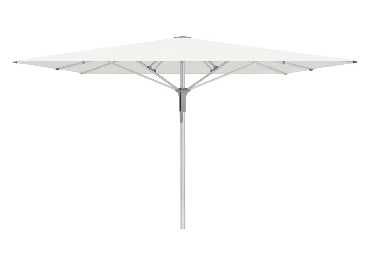 Glatz Gastronomieschirm - FORTELLO Pro, Gestell Aluminium natureloxiert, 350 x 350 cm / 400 x 400 cm / 400 x 300 cm,