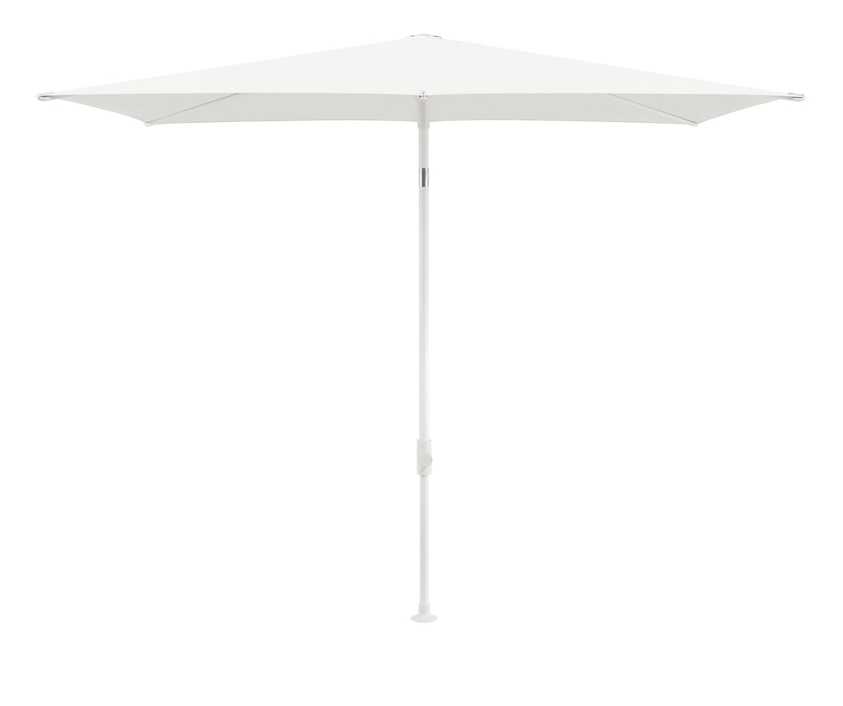 Glatz TWIST Sonnenschirm matt weiß pulverbeschichtet - rechteckig