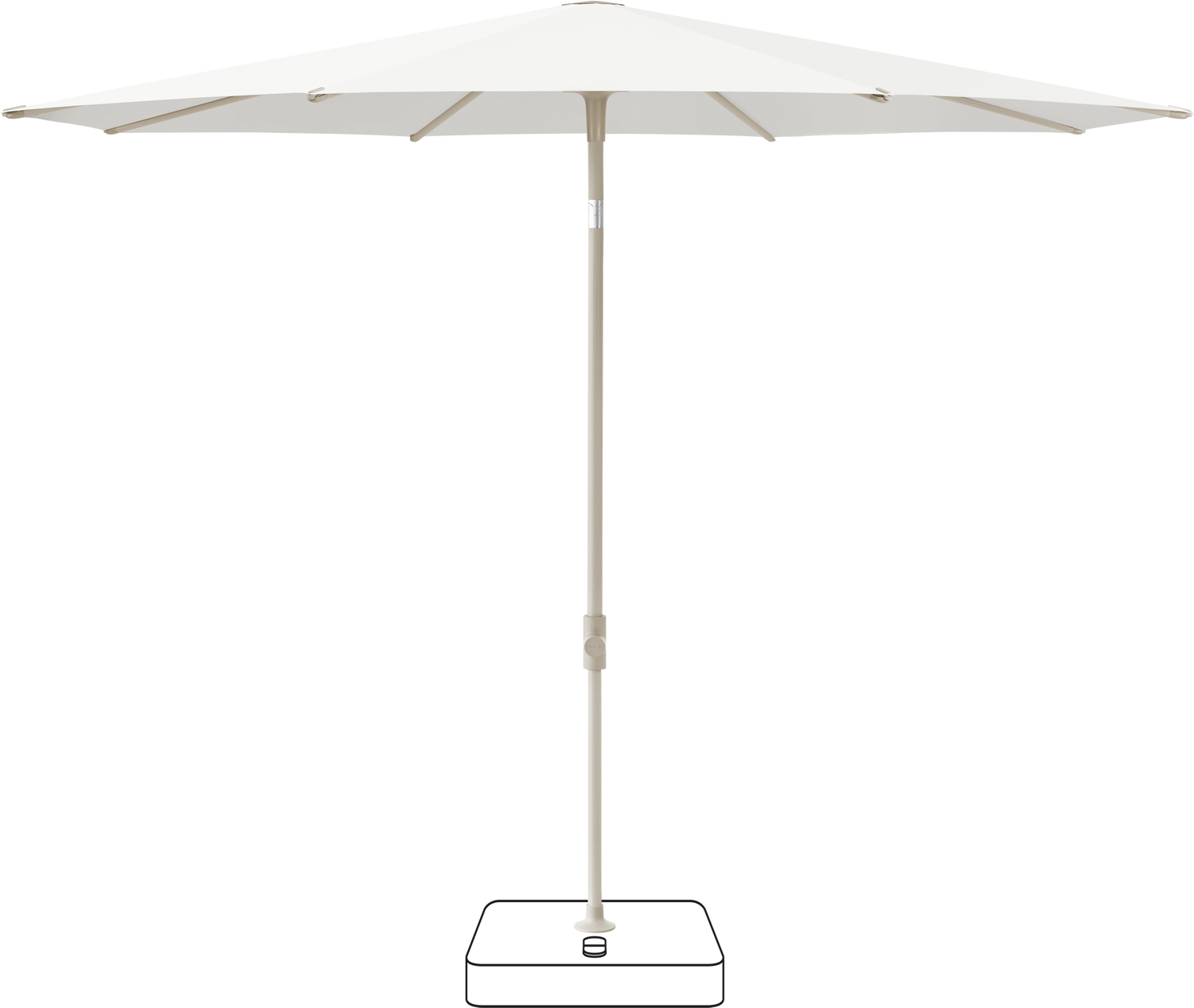 Glatz VITA Piana - Sonnenschirm - Gestell Aluminium, seidengrau oder anthrazit pulverbeschichtet, Ø 220, Ø 250 cm & Ø 300 cm