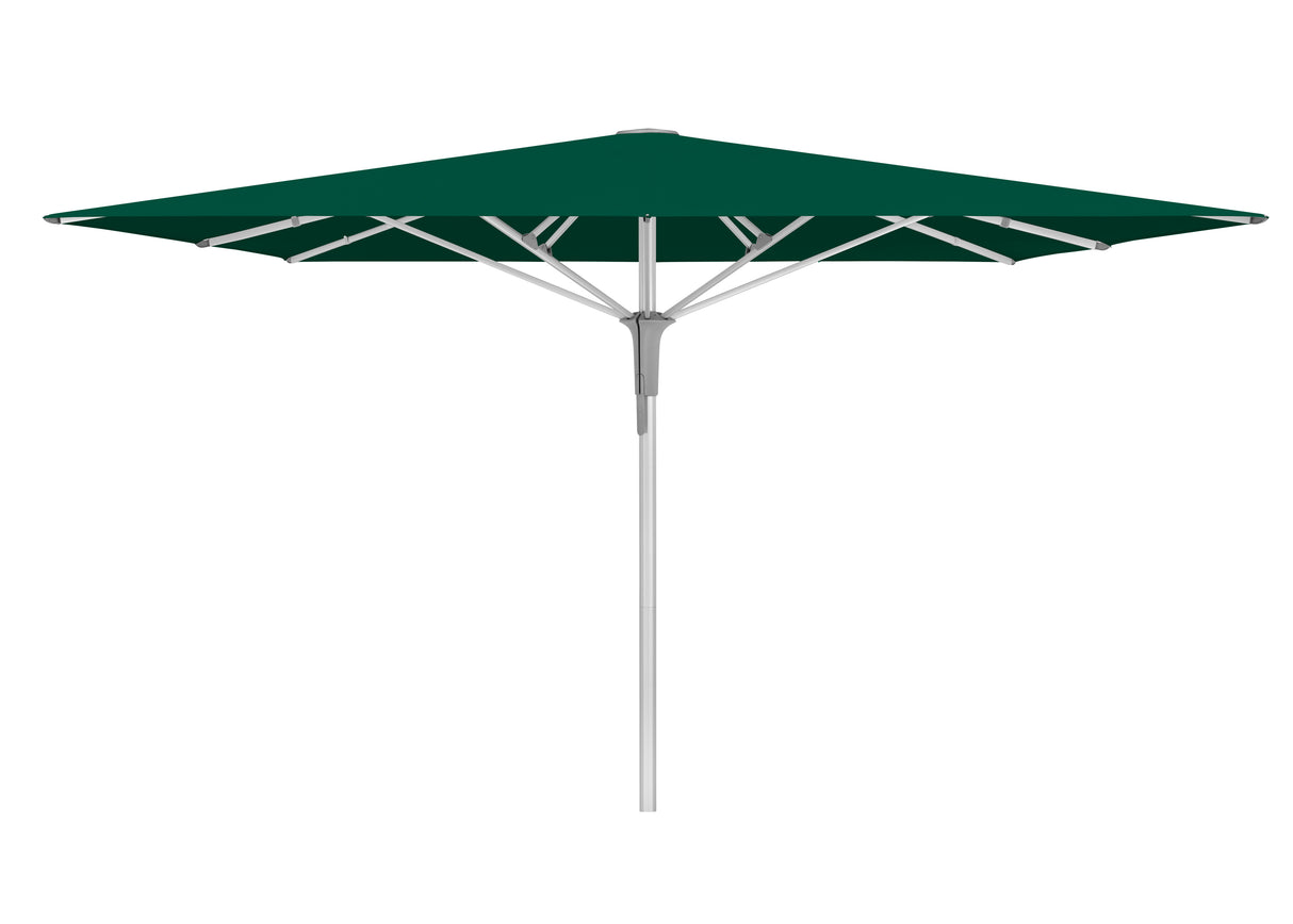 Glatz Gastronomieschirm - FORTELLO Pro, Gestell Aluminium natureloxiert, 350 x 350 cm / 400 x 400 cm / 400 x 300 cm,