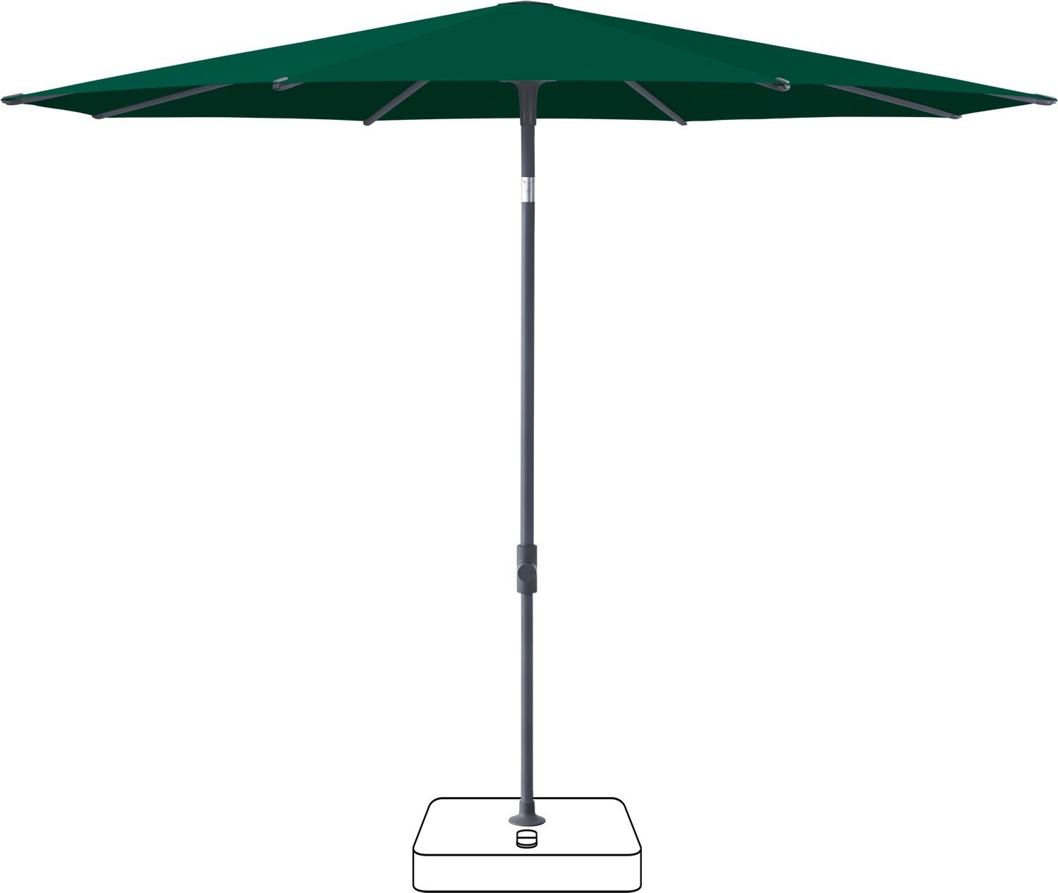 Glatz VITA Piana - Sonnenschirm - Gestell Aluminium, seidengrau oder anthrazit pulverbeschichtet, Ø 220, Ø 250 cm & Ø 300 cm