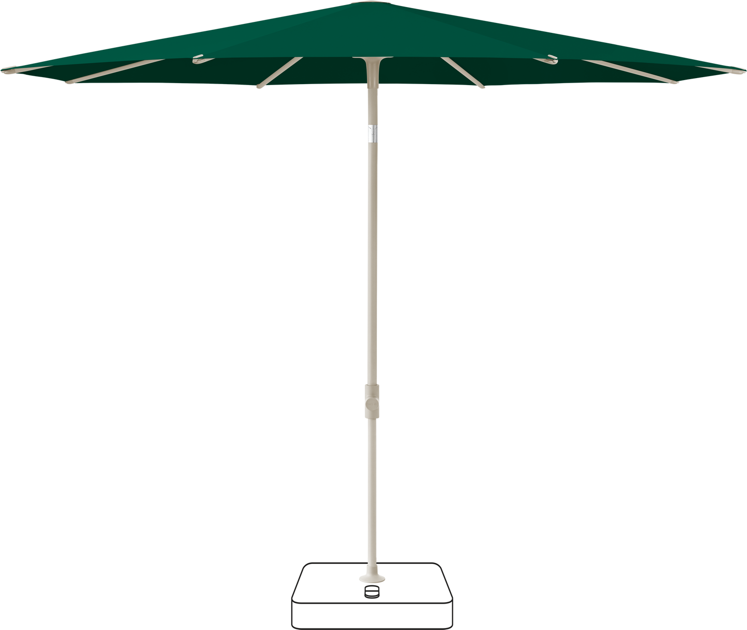 Glatz VITA Piana - Sonnenschirm - Gestell Aluminium, seidengrau oder anthrazit pulverbeschichtet, Ø 220, Ø 250 cm & Ø 300 cm
