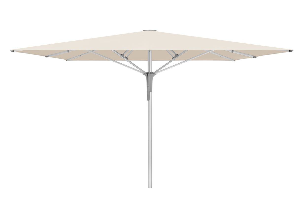 Glatz Gastronomieschirm - FORTELLO Pro, Gestell Aluminium natureloxiert, 350 x 350 cm / 400 x 400 cm / 400 x 300 cm,