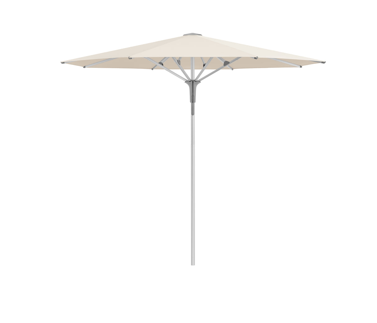 Glatz Gastronomieschirm - FORTINO Pro, Gestell Aluminium natureloxiert, Ø 250 cm - Ø 300 cm, rund