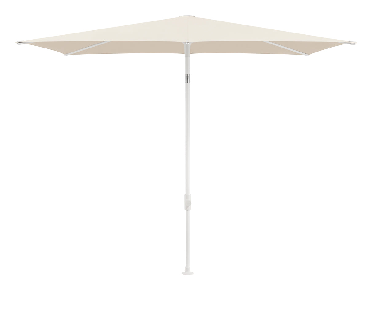 Glatz TWIST Sonnenschirm matt weiß pulverbeschichtet - rechteckig