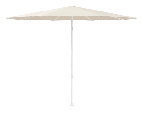 Glatz SMART Sonnenschirm matt weiss pulverbeschichtet - rund