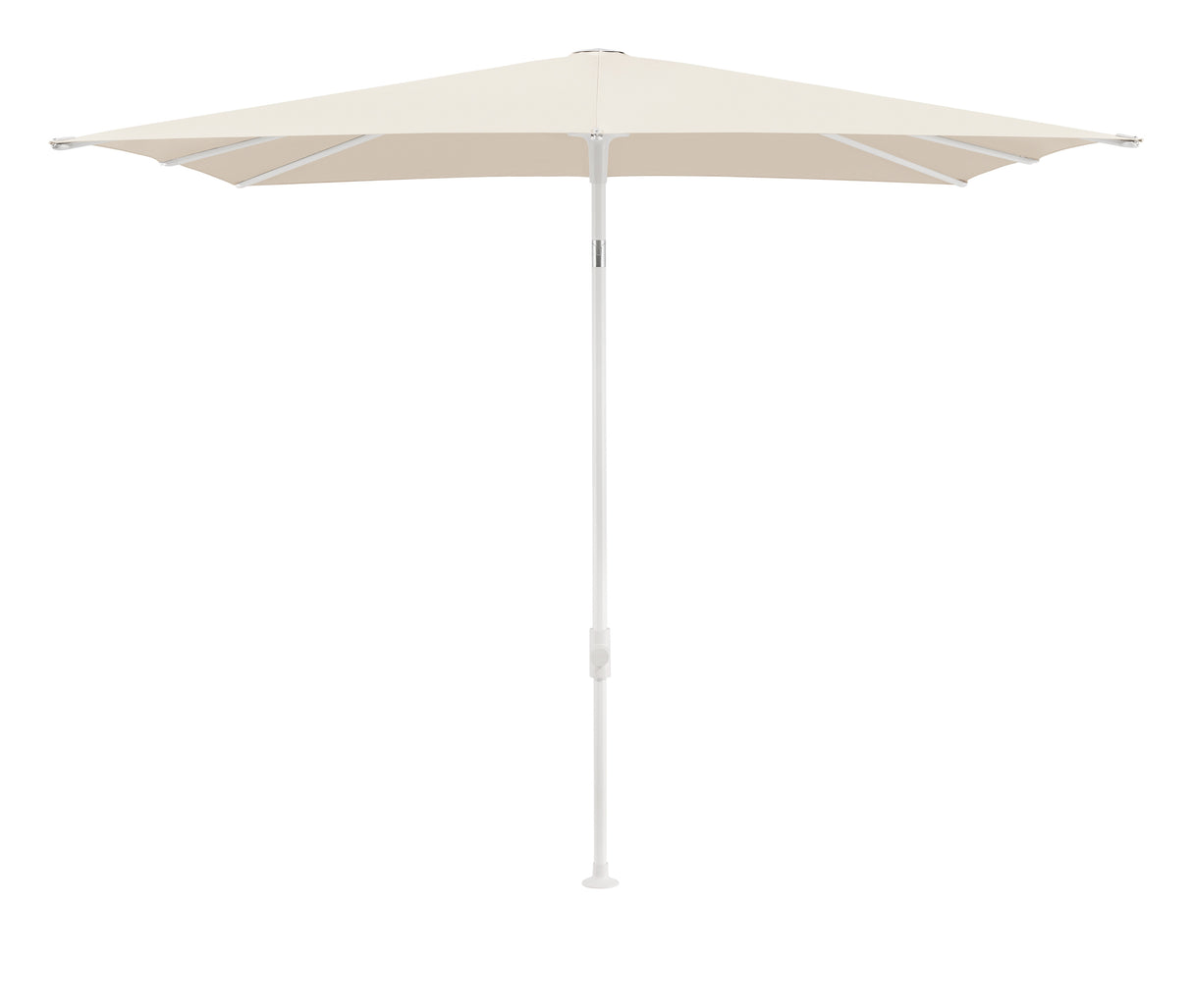 Glatz SMART Sonnenschirm matt weiß pulverbeschichtet - quadratisch