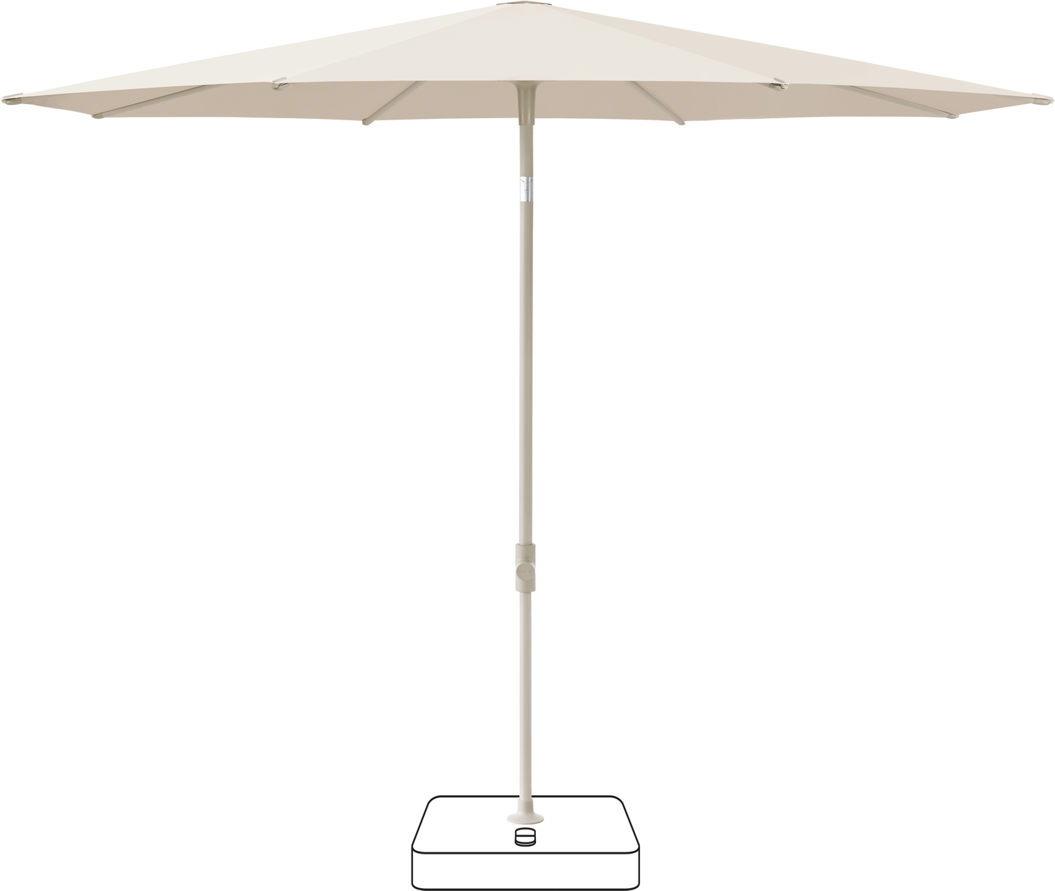 Glatz VITA Piana - Sonnenschirm - Gestell Aluminium, seidengrau oder anthrazit pulverbeschichtet, Ø 220, Ø 250 cm & Ø 300 cm