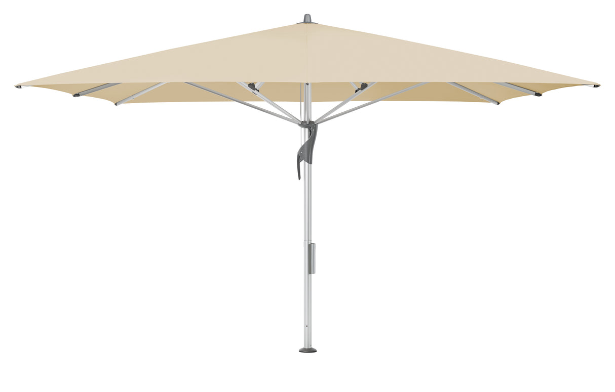 Glatz Gastronomieschirm - FORTELLO LED, Gestell Aluminium natureloxiert, 300 x 300 cm - 400 x 400 cm,  quadratisch